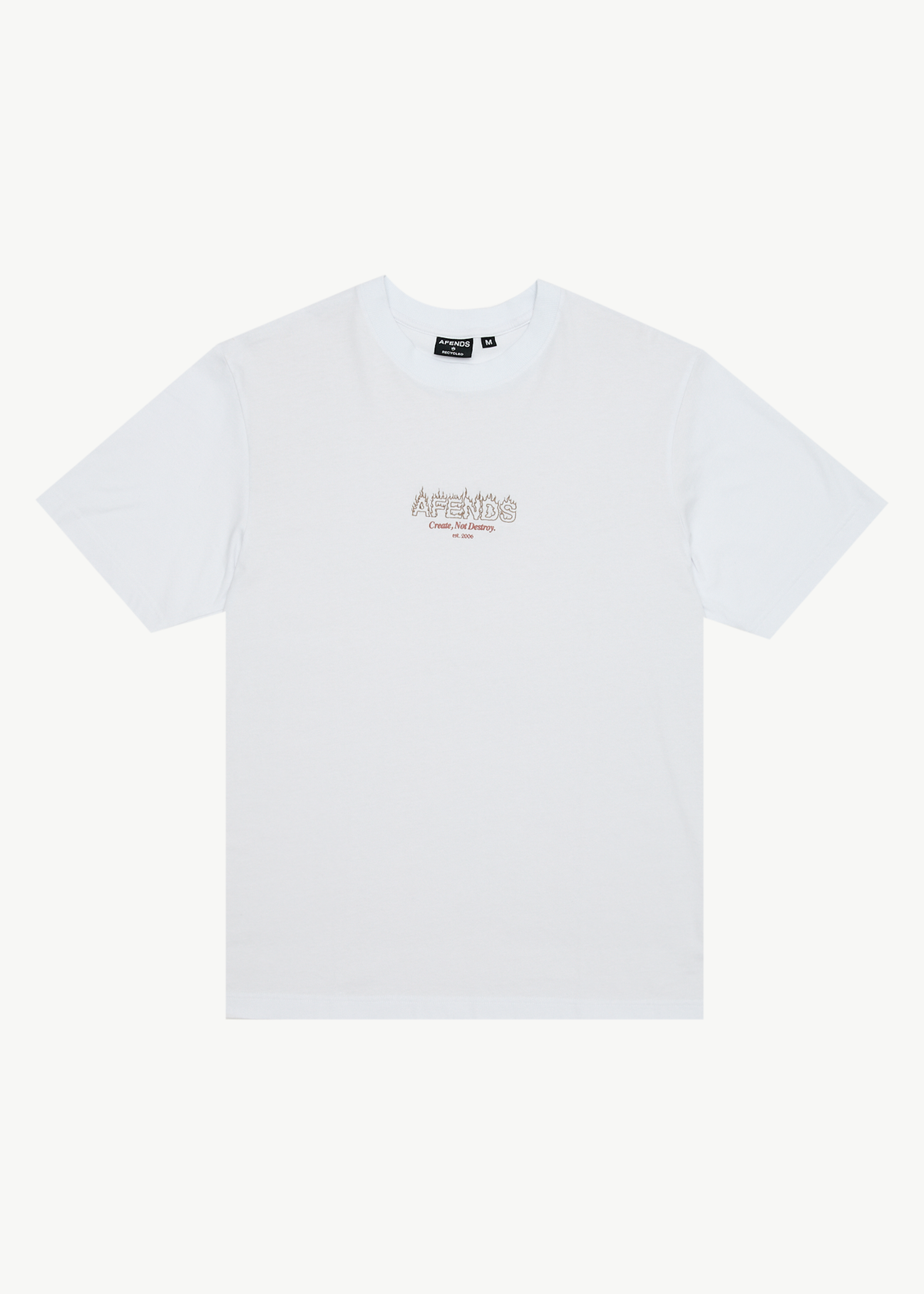 AFENDS Mens Ember - Retro Tee - White