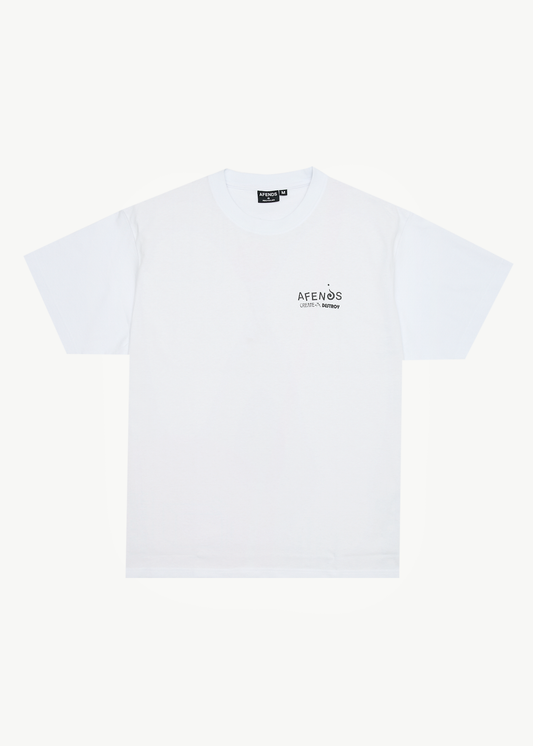AFENDS Mens Mind Over - Heavyweight Boxy Tee - White