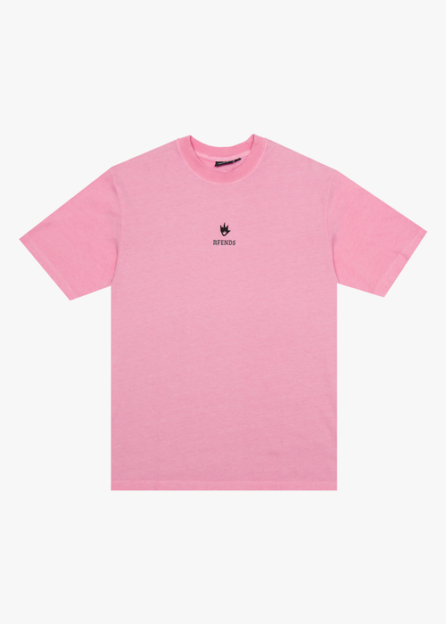 AFENDS Mens Burnin - Retro Tee - Vintage Pink