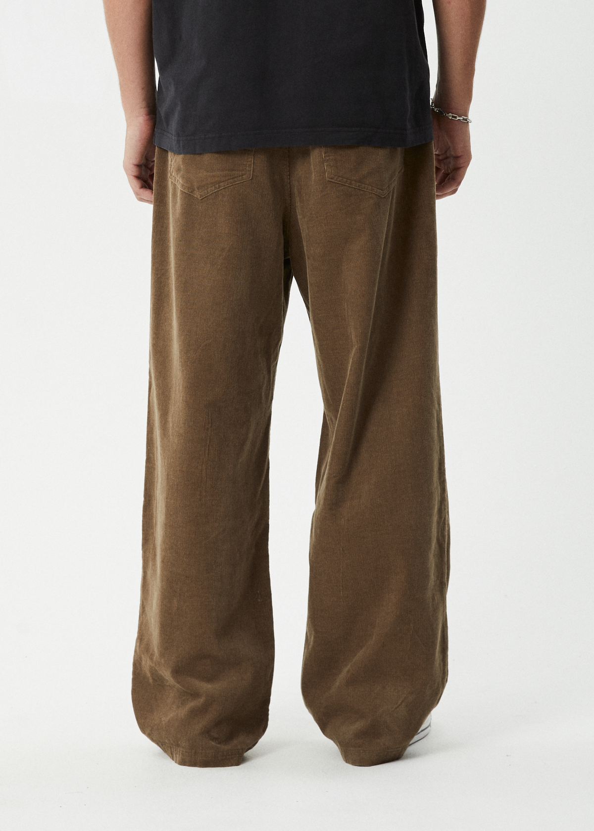 AFENDS Mens Welcome Back - Corduroy Baggy Pant - Fossil