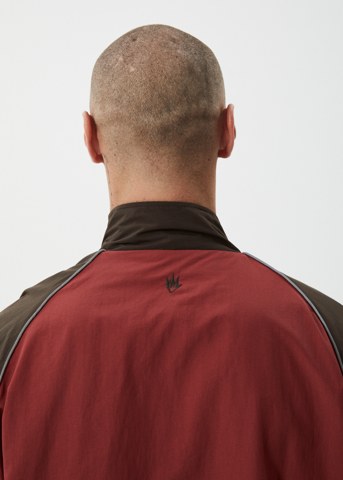 AFENDS Mens Spicy - Sports Spray Jacket - Burgundy