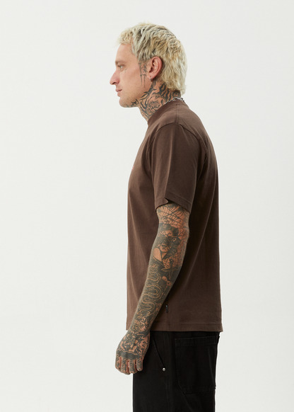 AFENDS Mens Ink - Retro Tee - Coffee