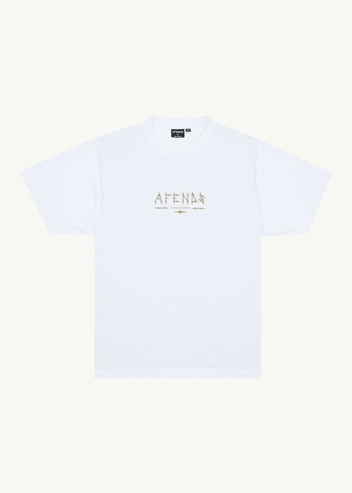 AFENDS Mens Spinal - Boxy Tee - White