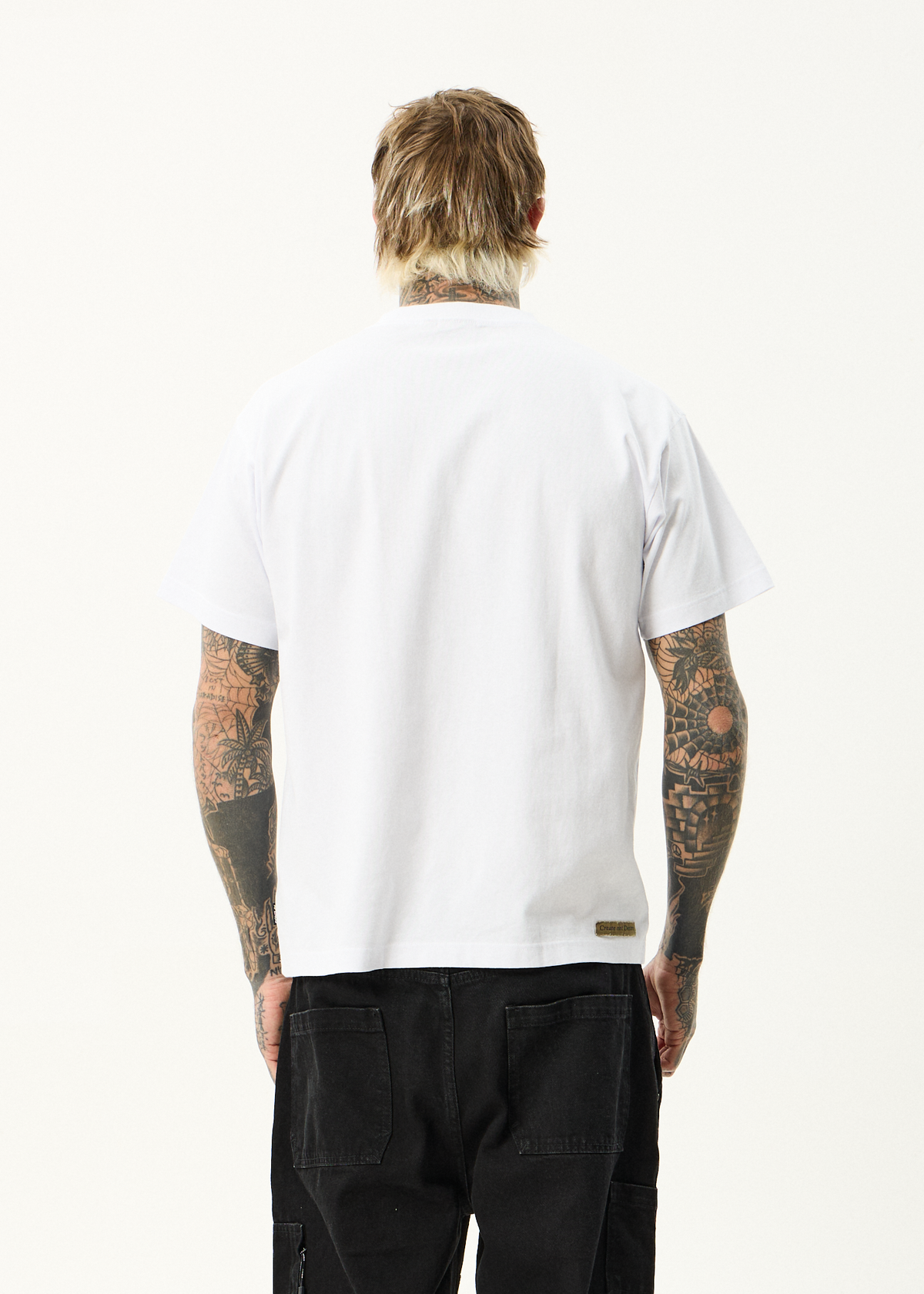 AFENDS Mens Spinal - Boxy Tee - White
