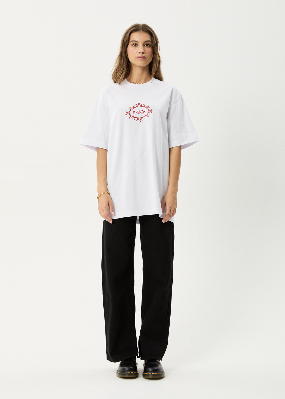 AFENDS Mens My Tribe - Heavyweight Retro Tee - White