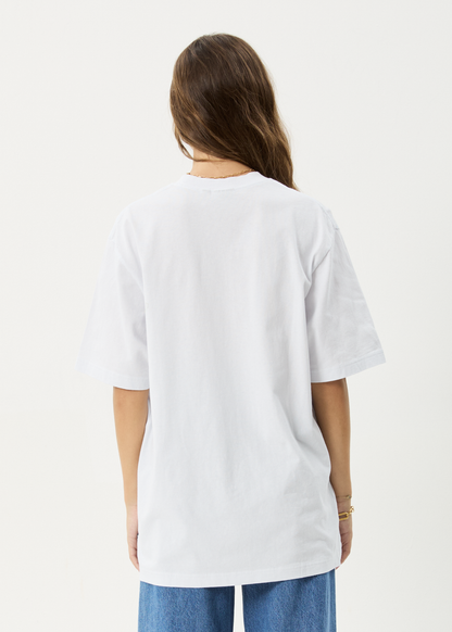 AFENDS Mens Sixsixsix - Retro Tee - White