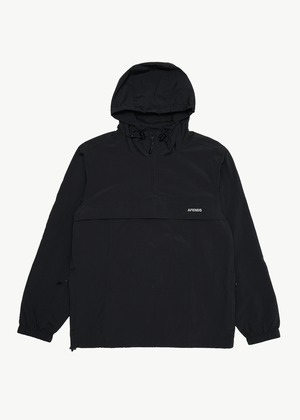 AFENDS Mens System - Water Resistant Spray Anorak Jacket - Black