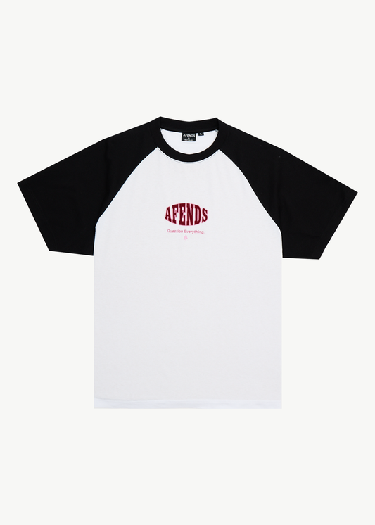 AFENDS Mens Arch - Raglan Tee - White