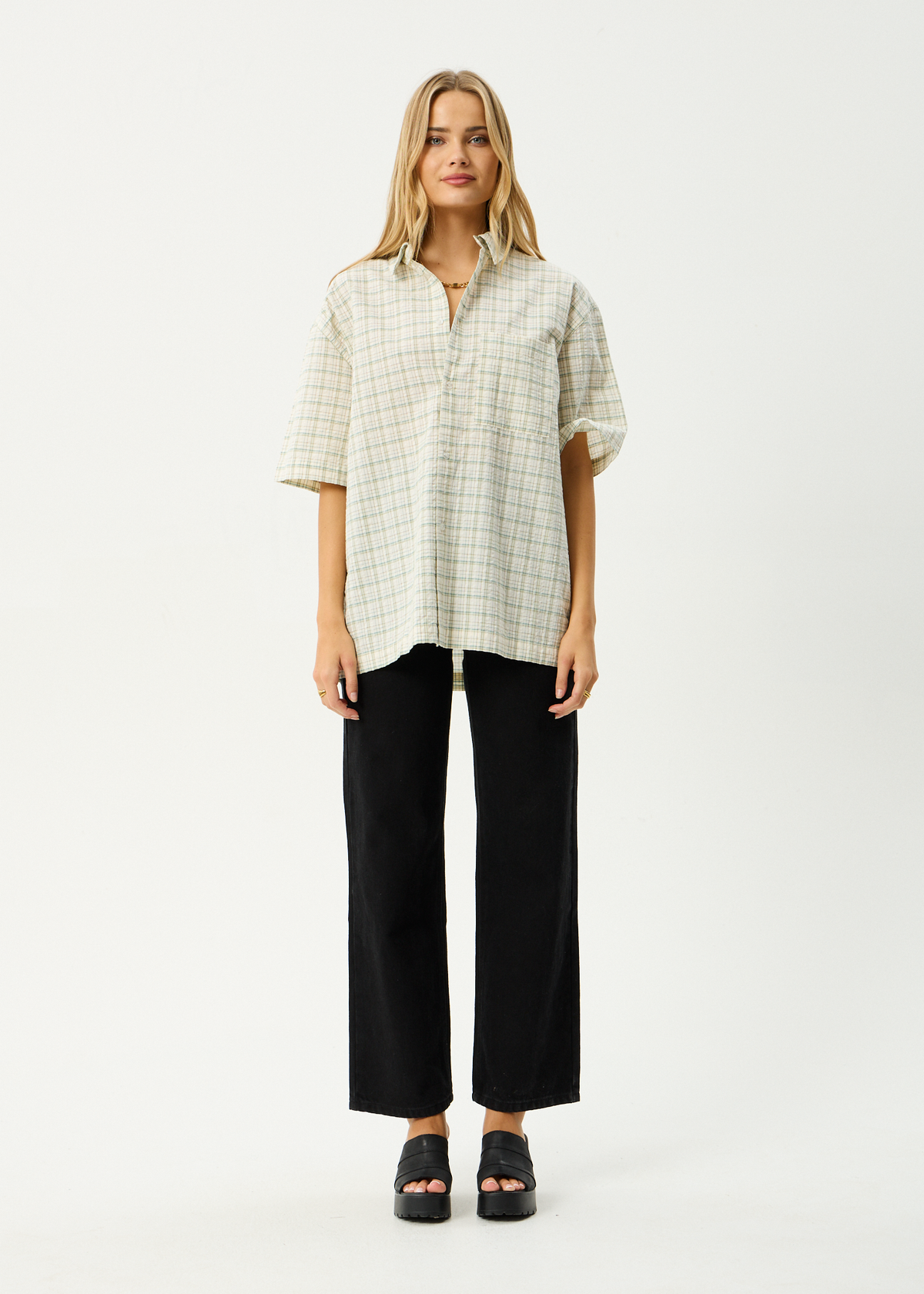 AFENDS Mens Legacy - Short Sleeve Shirt - Boa Check