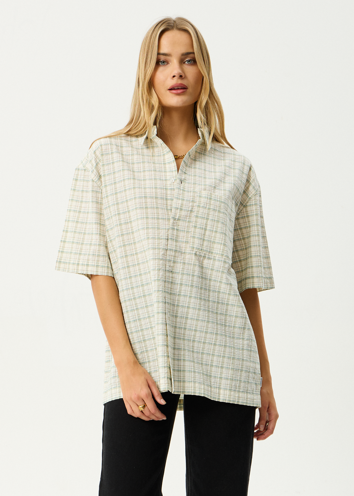 AFENDS Mens Legacy - Short Sleeve Shirt - Boa Check