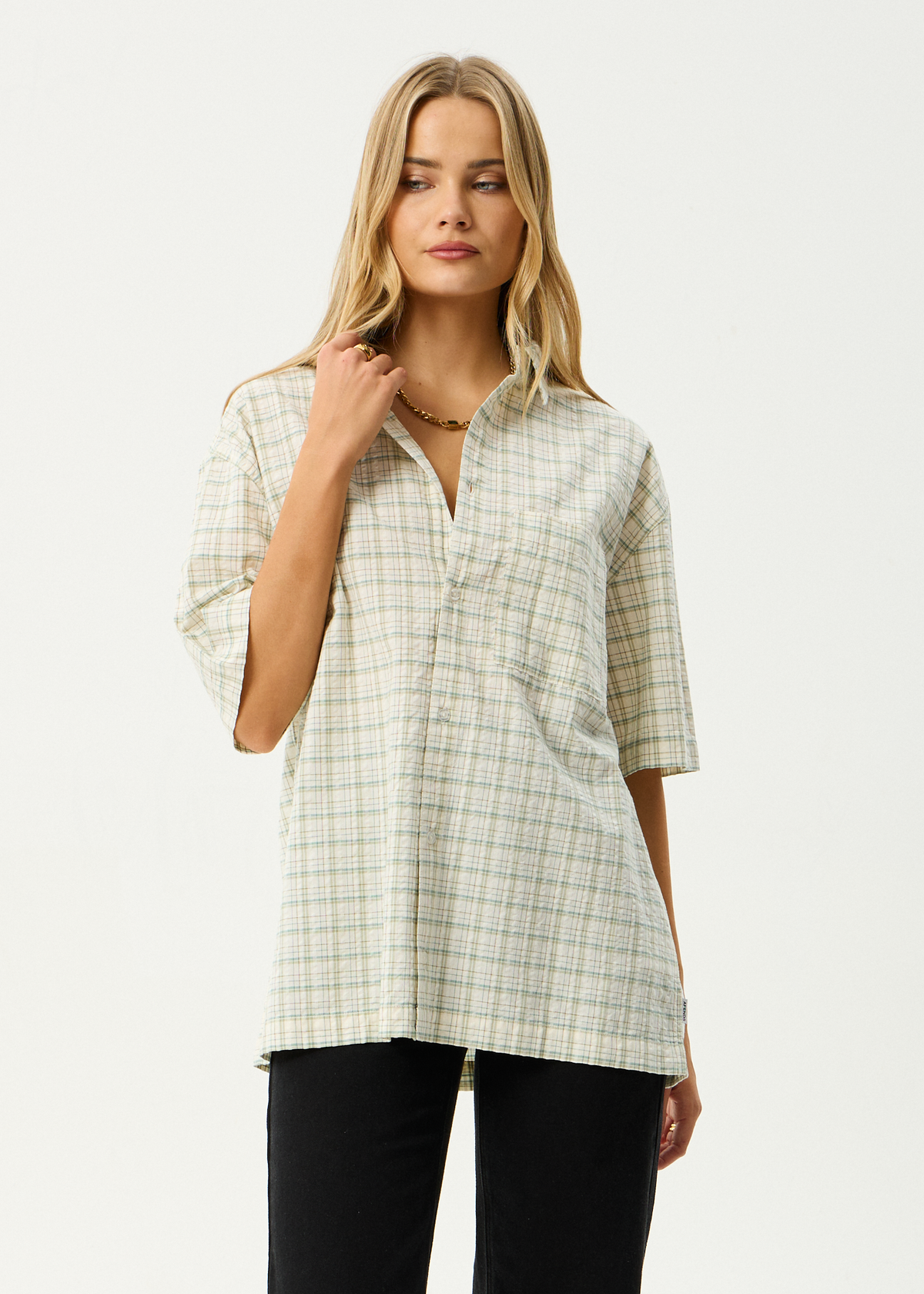 AFENDS Mens Legacy - Short Sleeve Shirt - Boa Check