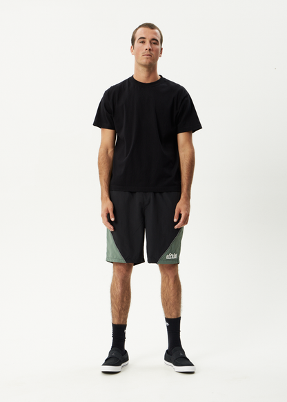 AFENDS Mens Sporting - Panelled Short 20" - Black