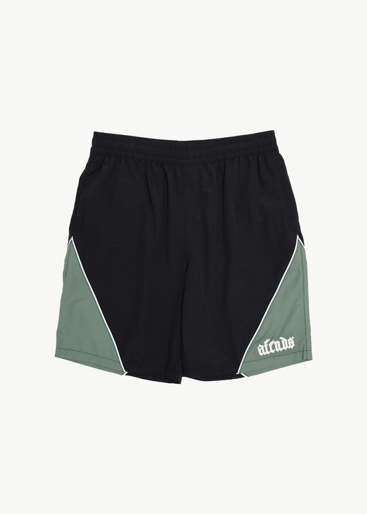 AFENDS Mens Sporting - Panelled Short 20" - Black