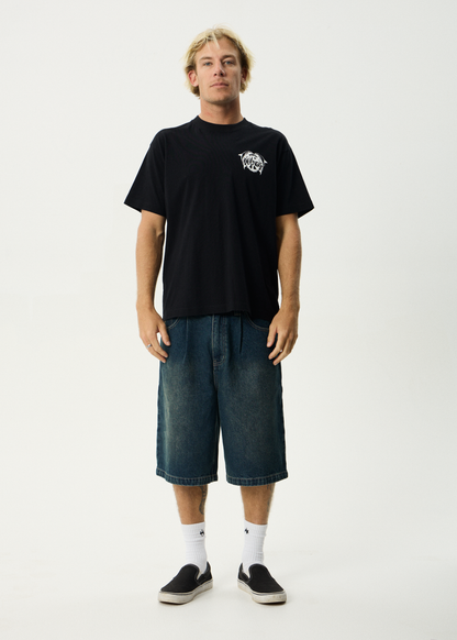 AFENDS Mens Dolfends - Boxy Tee - Black