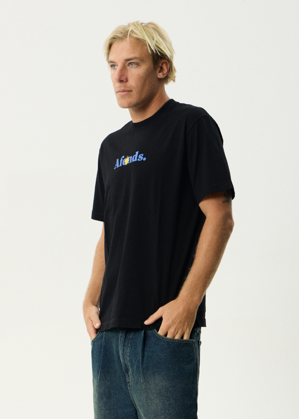 AFENDS Mens Smiles - Retro Tee - Black