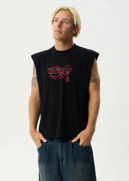 AFENDS Mens Ballz - Sleeveless Tee - Black