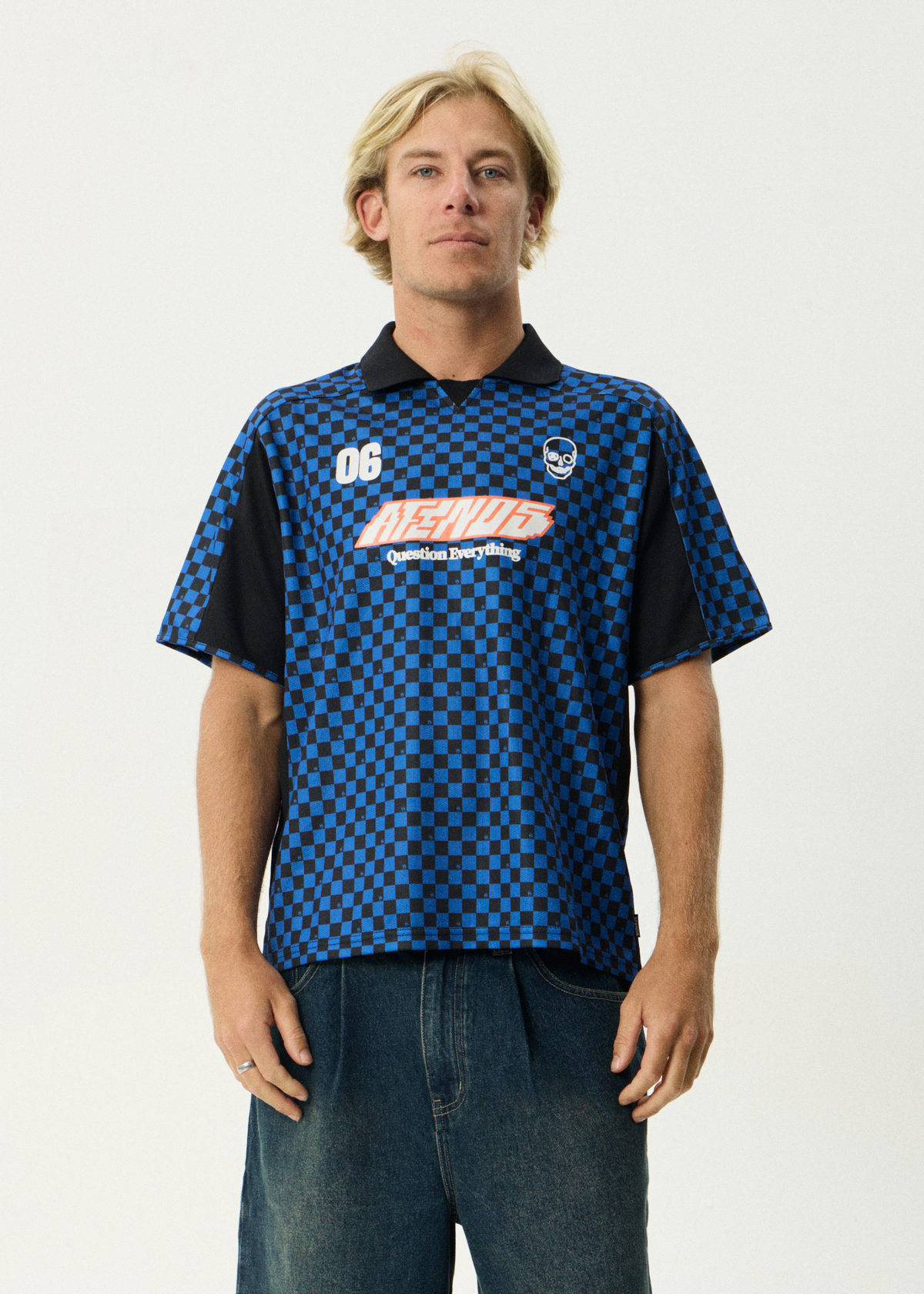 AFENDS Mens In'It 1000 - Sports Jersey - Marine