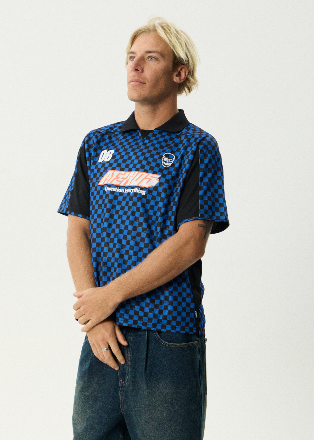 AFENDS Mens In'It 1000 - Sports Jersey - Marine