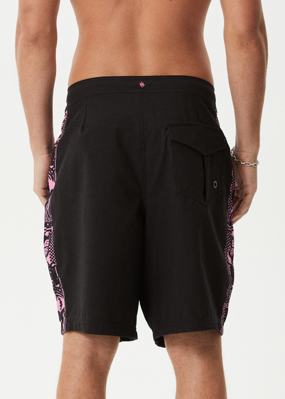 AFENDS Mens Boned - Surf Related V2 Boardshorts 20" - Black