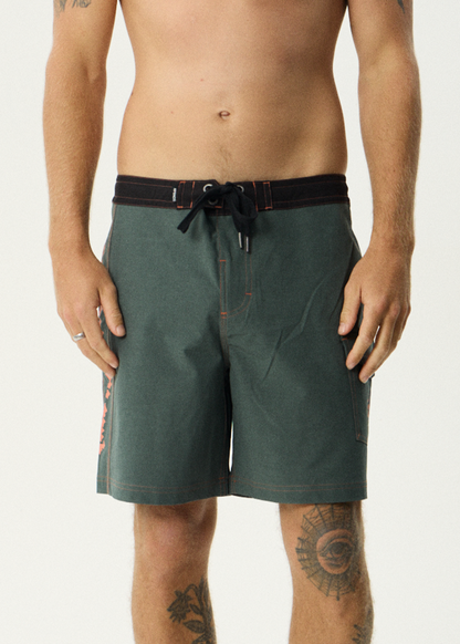 AFENDS Mens Petal - Surf Related V2 Boardshort 18" - Pine