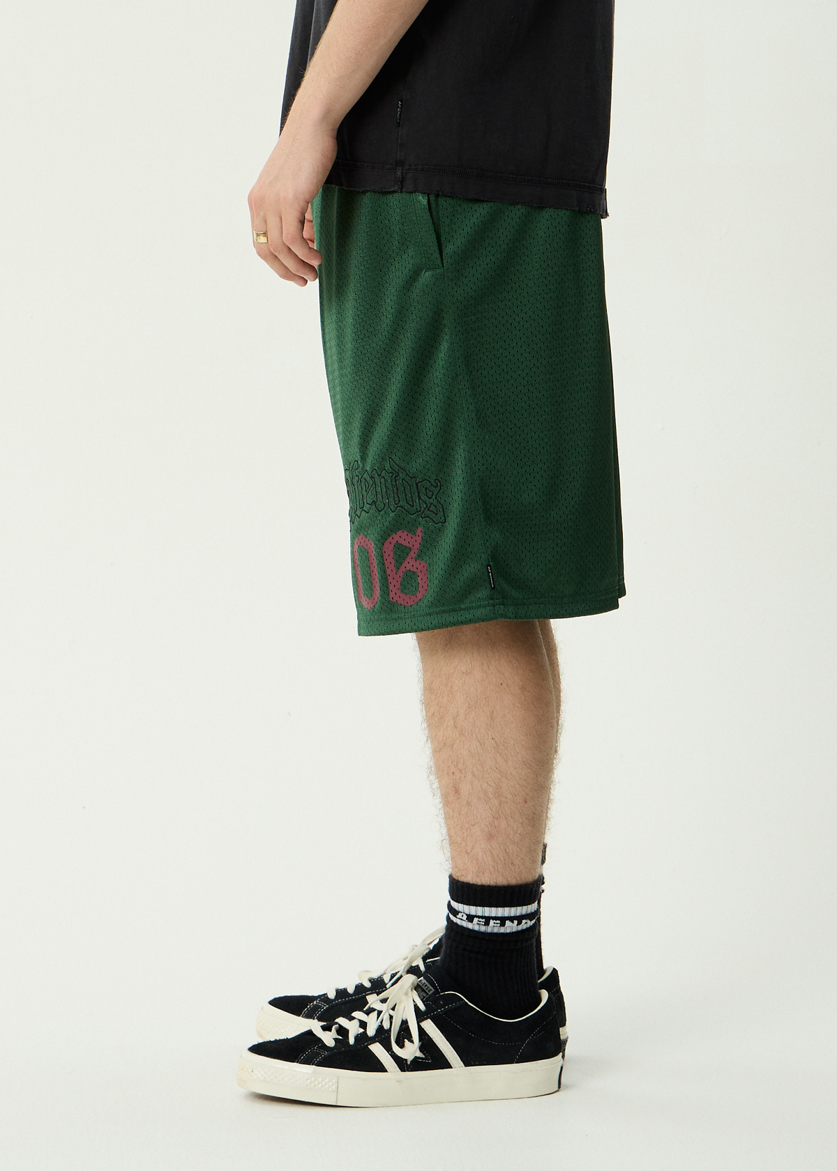 AFENDS Mens Zero Six - Basketball Short 22" - Pine