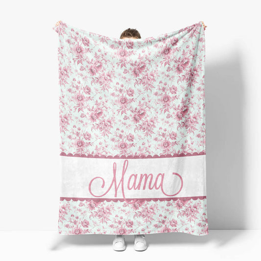 Personalized Blanket | Floral Toile
