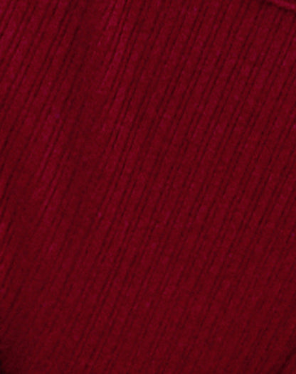 Edna Thong in Rib Burgundy