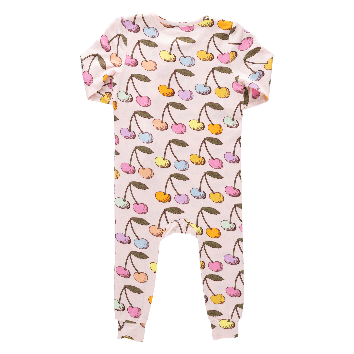 Baby Ruffle Bamboo Romper - Cloud Pink Cherry