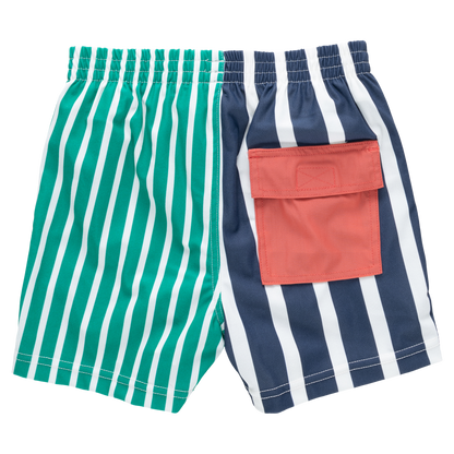 Boys Swim Trunk - Multi Stripe