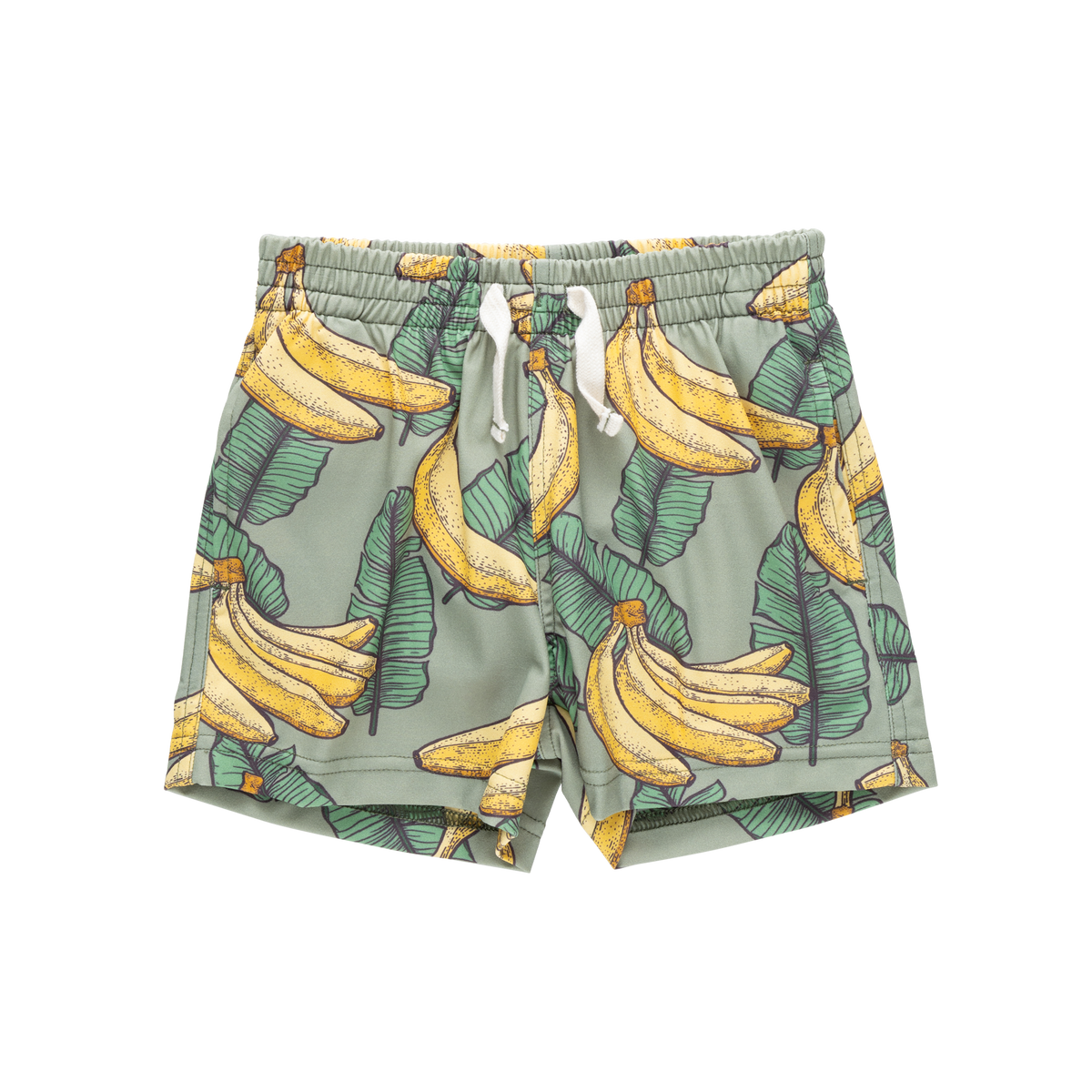 Baby Boys Swim Trunk - Green Banana Leaves