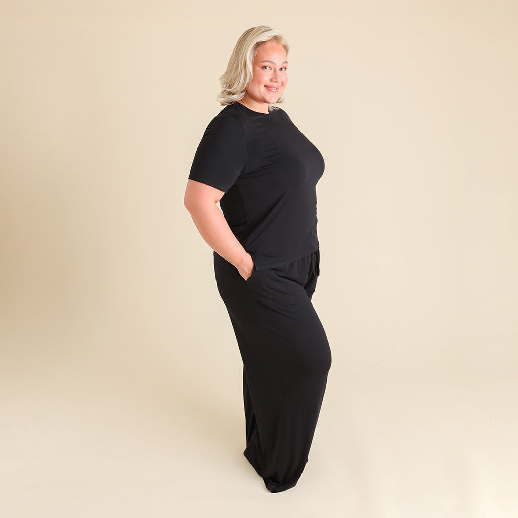 Women's Black Loose Tee