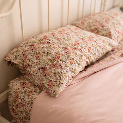 Flowery Fairy Blossoms Sheet Pillow Cover Set
