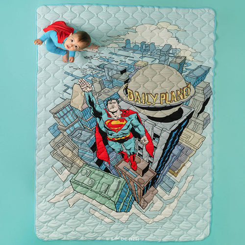 Superman & Soaring Superman Reversible Quilted Patoo® Blanket