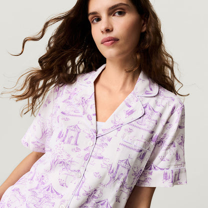 Babette Women's Twill Pajama Short Set