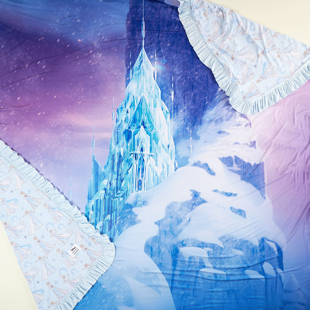 Disney Let It Go & Frozen Castle Ruffled Luxe Patoo® Blanket