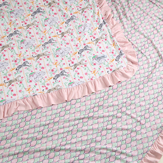 Lyra & Harlequin Diamonds Ruffled Luxe Patoo® Blanket