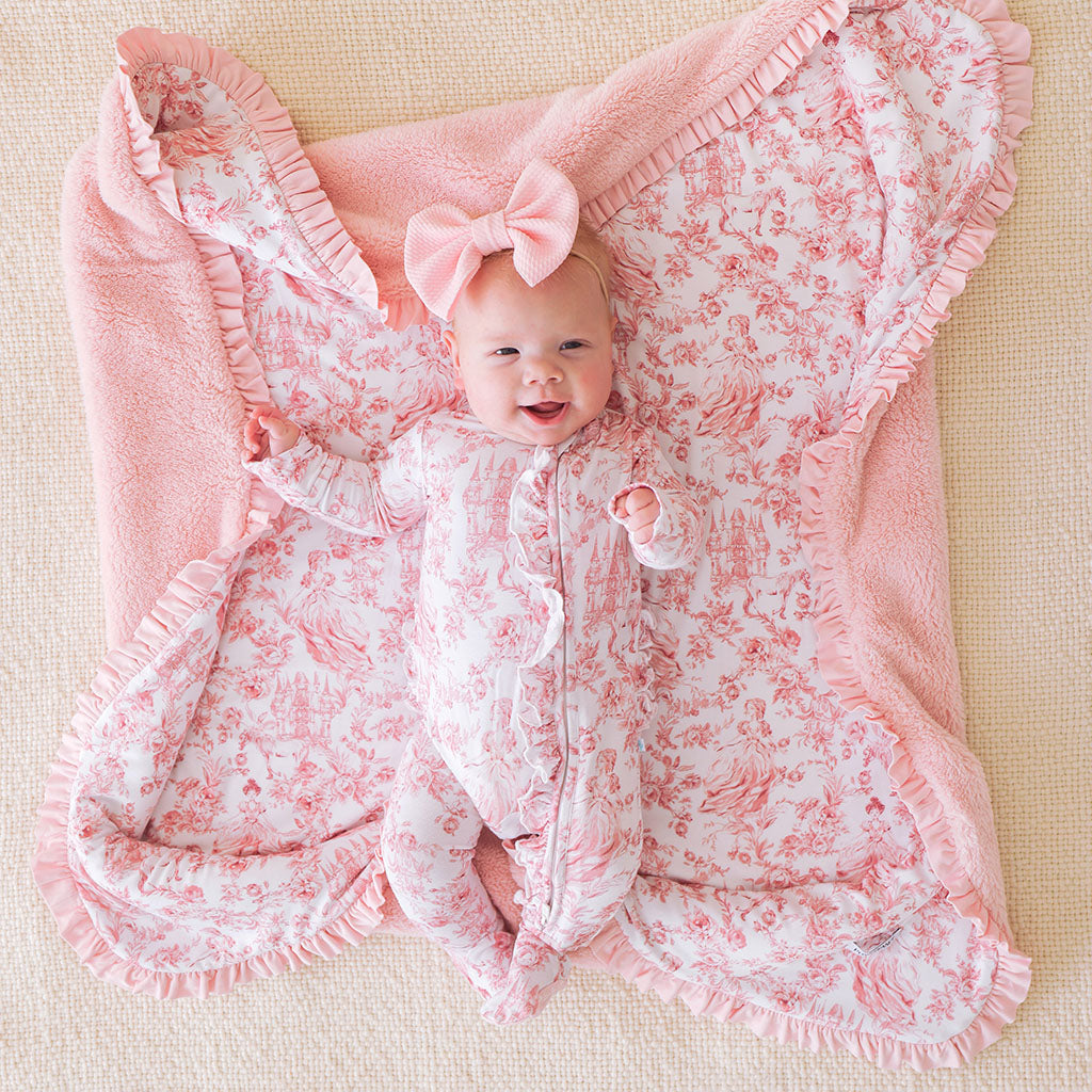 Antoinette Ruffled Luxette Plush Patoo® Blanket