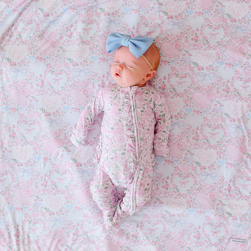 Annabeth Footie Ruffled Zippered One Piece