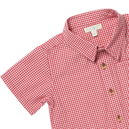 Boys Jack Shirt - Red Gingham
