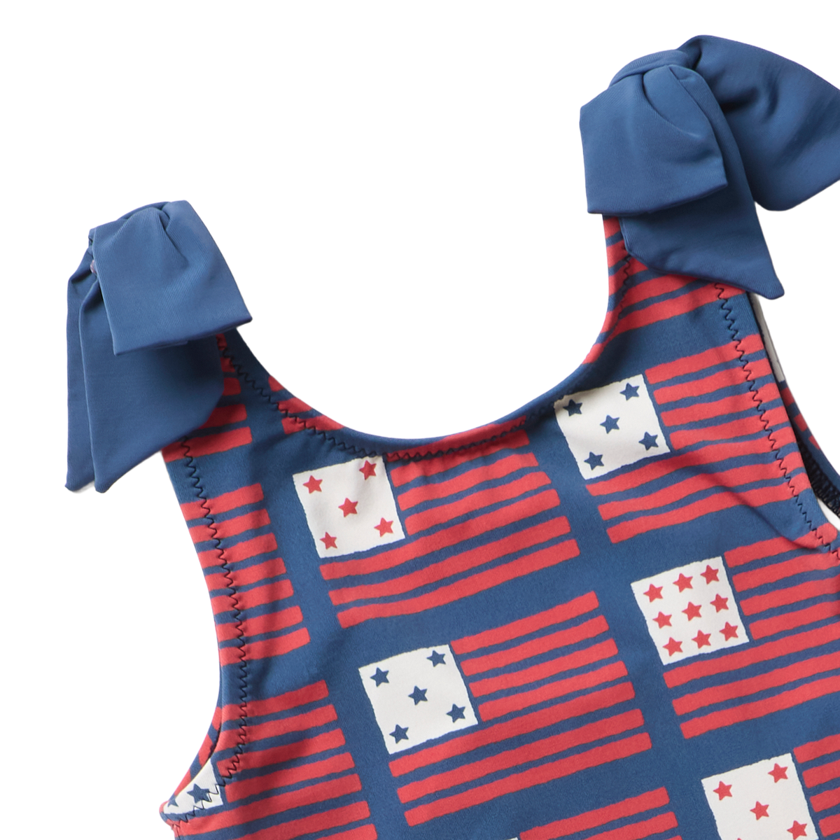 Girls Shelly Suit - Navy Flags