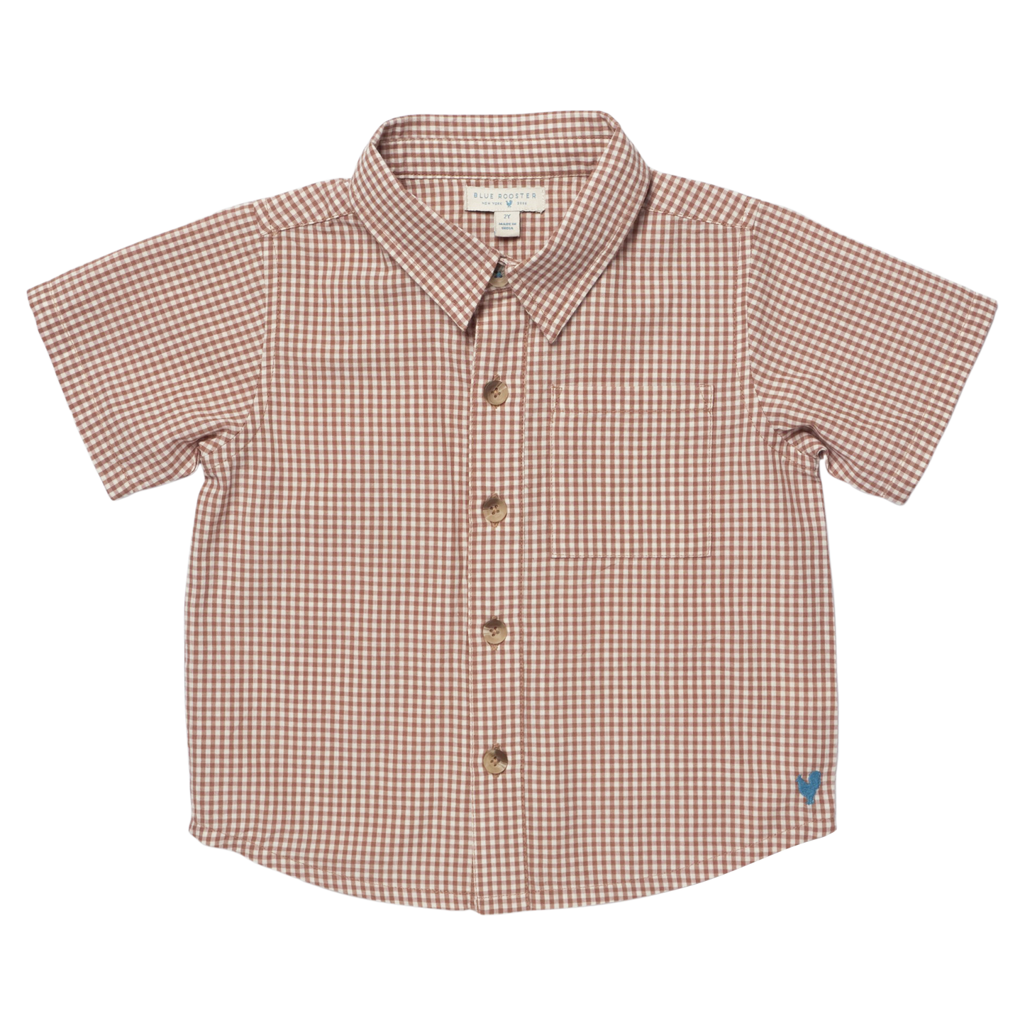 Boys Jack Shirt - Cocoa Gingham