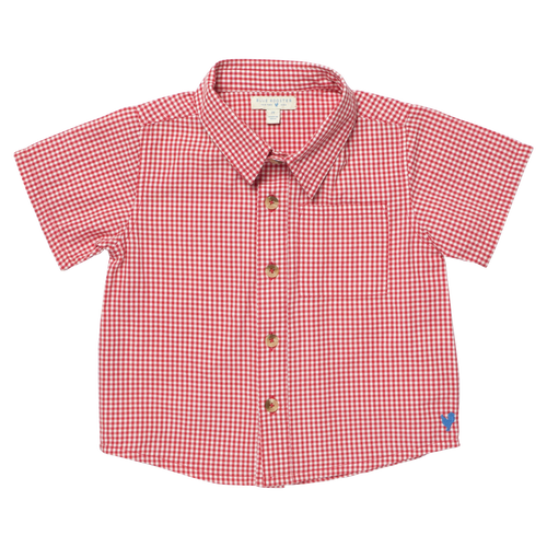 Boys Jack Shirt - Red Gingham