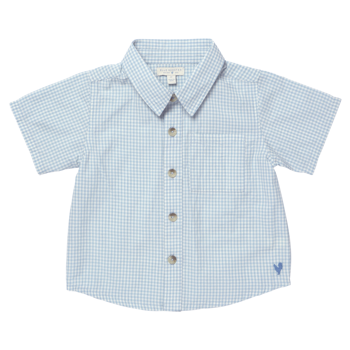 Boys Jack Shirt - Light Blue Gingham