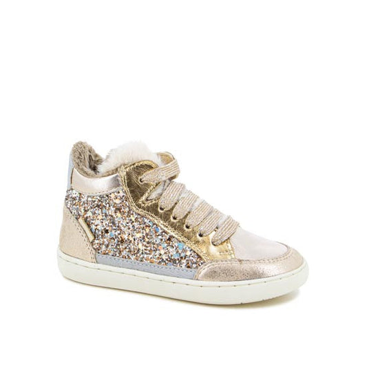 Play Glitter Fuzzy Sneaker - Platine