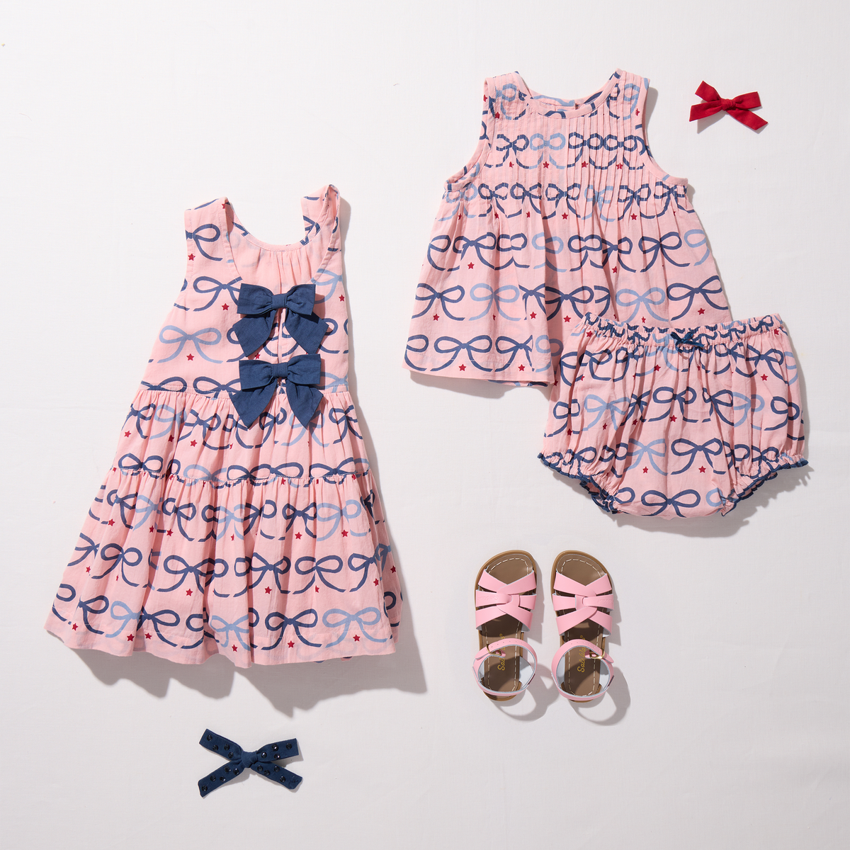 Baby Girls Jaipur 2-PC Set - Pink Bows