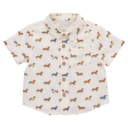 Boys Jack Shirt - Dachshunds In Sweaters