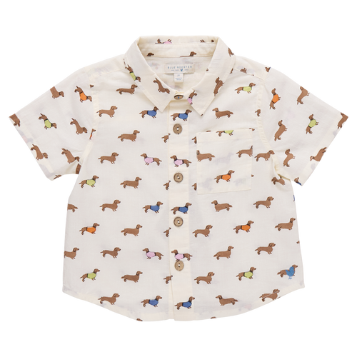 Boys Jack Shirt - Dachshunds In Sweaters