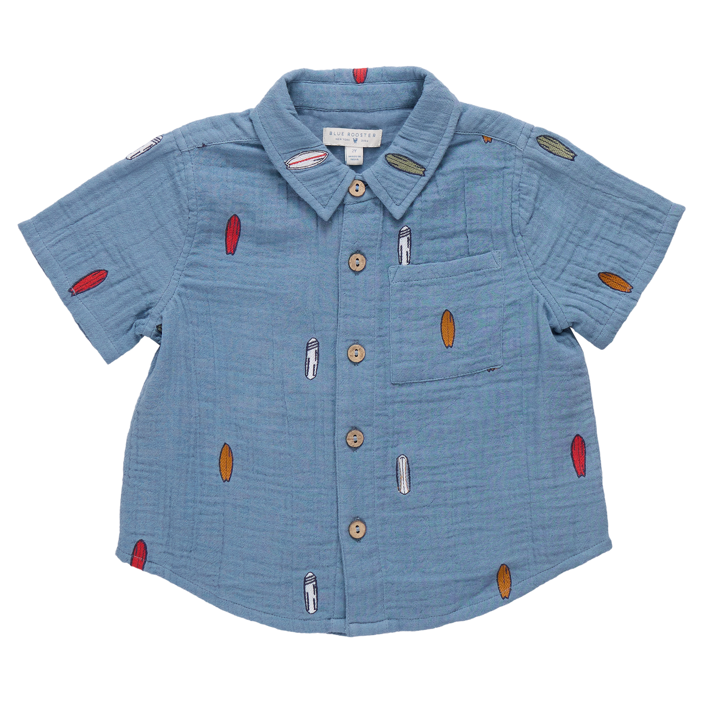 Boys Jack Shirt - Surfboard Embroidery