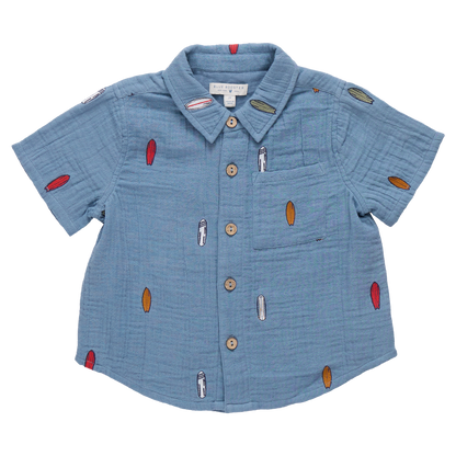Boys Jack Shirt - Surfboard Embroidery
