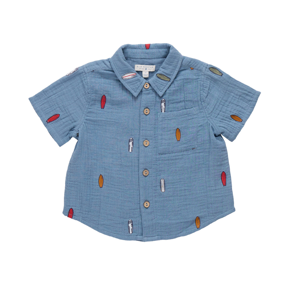 Baby Boys Jack Shirt - Surfboard Embroidery